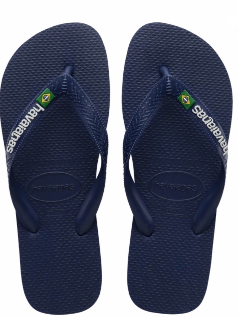 Havaianas Women's Brazil Logo Flip Flops Blue Size 6